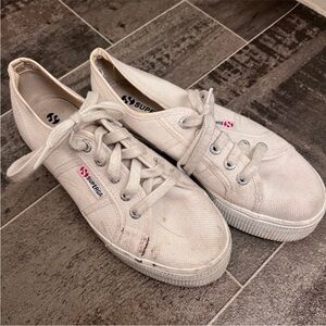White Superga 2790 Platform Sneakers (size 36) US women’s size 6